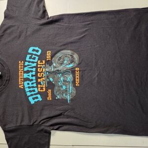 Durango Black and Blue Short Sleeve Tee with Vintage Graphic